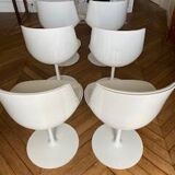 Set of 6 FLOW CHAIR chairs, by JM Massaud - MDF Italia with integrated cushions