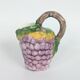 Majolica pitcher Ceramiche di Bassano raisins Italy vintage summer decor