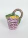 Majolica pitcher Ceramiche di Bassano raisins Italy vintage summer decor