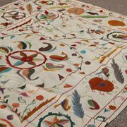 Multicoloured white kilim rug – 238 x 159 cm