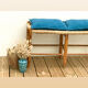 Banc paillé ancien
