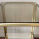 Bolster side table in gold metal, smoked glass & mirror Hollywood Regency 80's