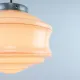 Vintage Art Deco Hanging Lamp, 1960s Pink Ceiling Light