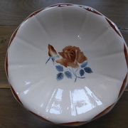 Vintage round dome serving dish from Digoin Sarreguemines 200896
