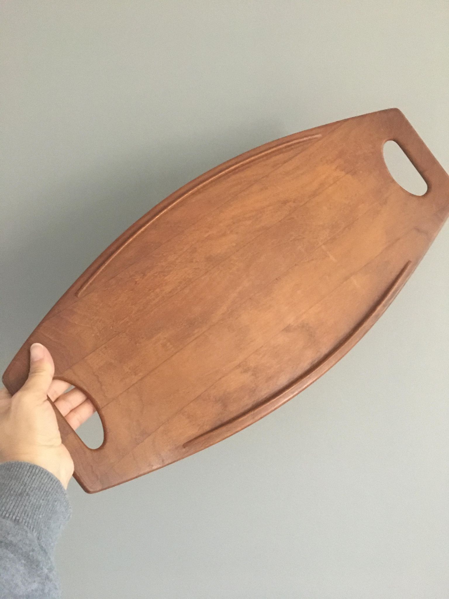 Solid teak serving tray by Jens Harald Quistgaard