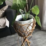 Rattan plant holder