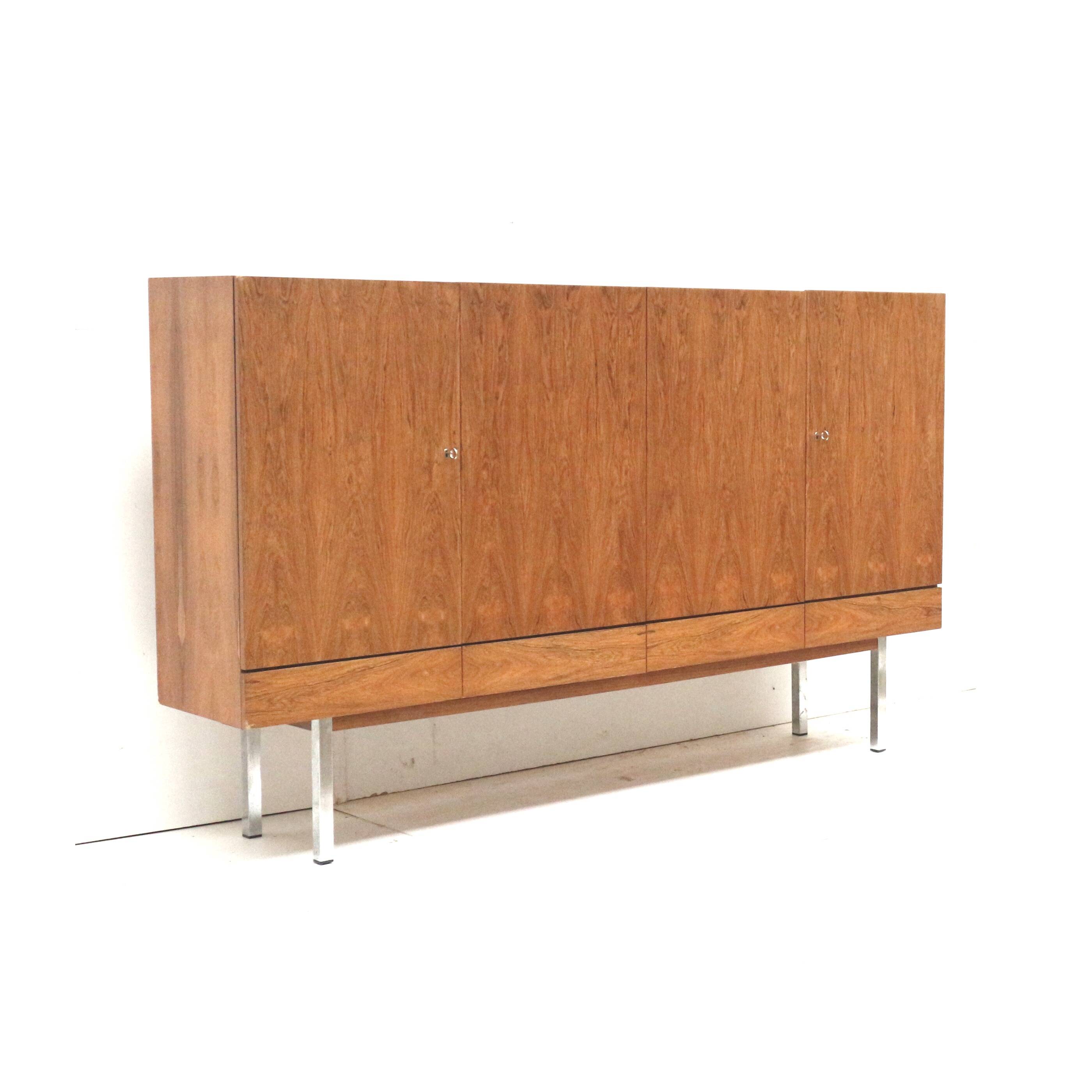 Rare vintage rosewood sideboard by Leo Bub for Wertmöbel.