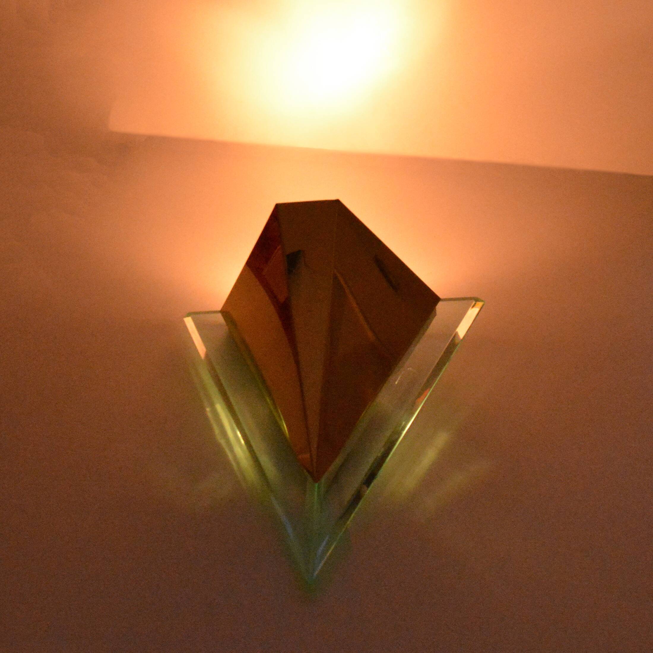 1980s modernist wall lamp Alaska Lux Lighting House Inc., Germany