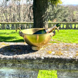 Swan Brass Champagne Cooler – Vintage Solid Sculptural Swan Handles
