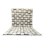 Moroccan Berber rug white-black 200cmx300cm