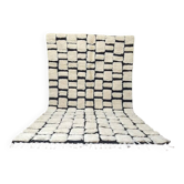 Tapis marocain berbère blanc-noir 200cmx300cm