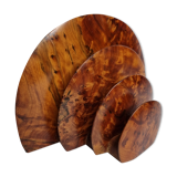 Door letters art deco bramble of walnut