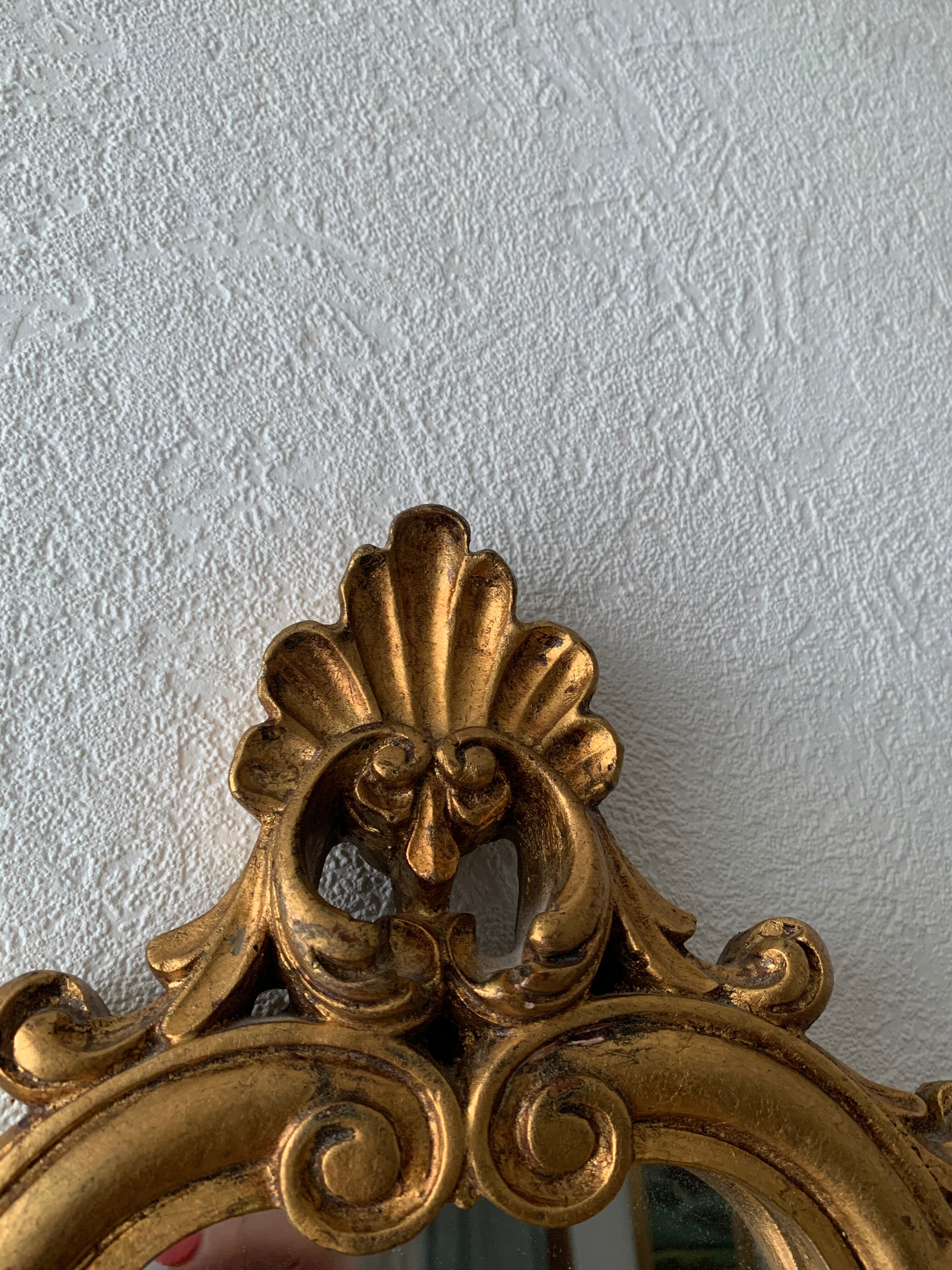 Golden frame mirror 27x50cm