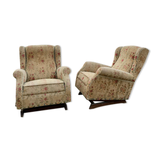 Pair of armchairs 1940 rocking-chair