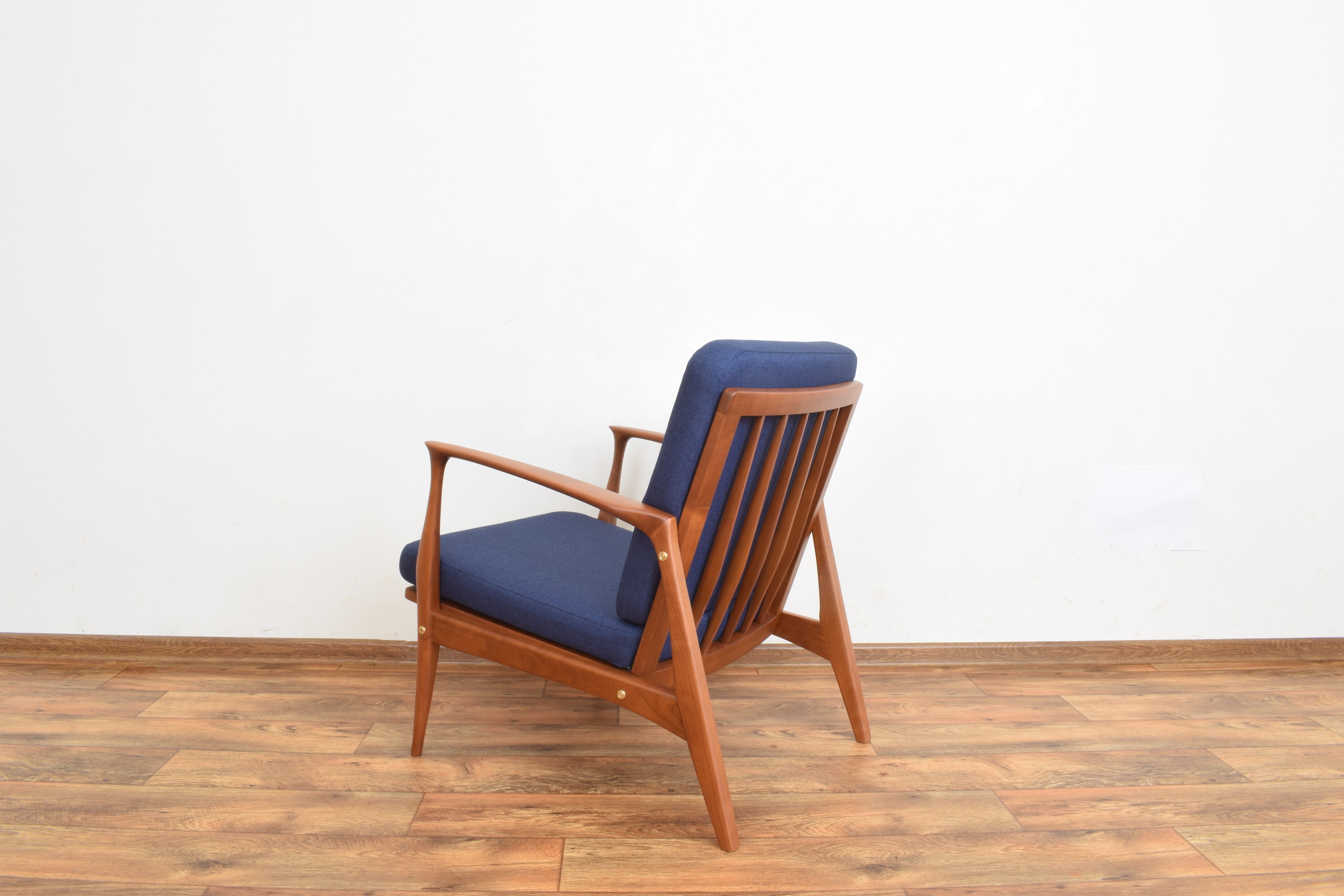 Danish cherrywood lounge chair
