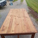 Country Pine Farmhouse Table, 4 Drawers.