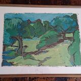 Pascale Rigat-Esselin (born in 1952) - Gouache - 32,5 x 44 cm - signed, dated 90