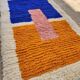 Handmade pure wool rug with colourful patterns 1.5/3.5 m