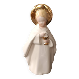 Faience statue from Desvres, communion angel by Gabriel Fourmaintraux.