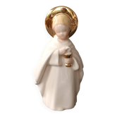Faience statue from Desvres, communion angel by Gabriel Fourmaintraux.