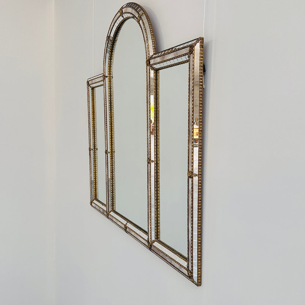 Large decorative Spanish mosaic mirror, 1980s
