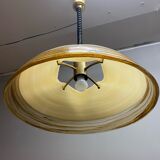 Duża okrągła lampa wisząca regulowana vintage italy 60'