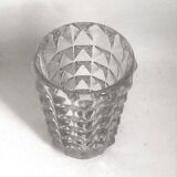 Diamond point crystal vase from the 50s height 21.5 cm
