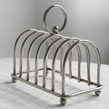 Stainless steel toast rack.