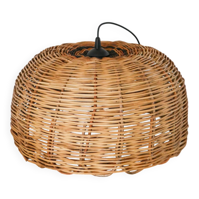 Suspension géante en osier, forme Ronde, 1970 - 54 X 34 cm