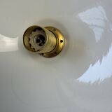 Ancienne suspension conique en opaline vintage