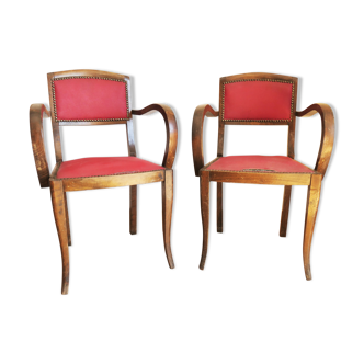 Set of 2 armchairs bridge annes 50