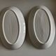 Pair of Siena KMK glazed stoneware dishes, Scandinavian, 1965.