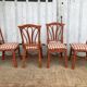 4 chaises bambou et cuir Roche Bobois 1960
