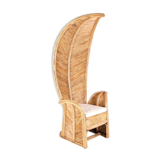 Large rattan armchair