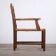 Danish Stained Oak Armchair with Cane and Spindle Back, 1940s