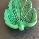 Green porcelain dandelion leaf bowl