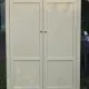 Parisian wardrobe in Clay Green wood – 2 moulded doors – H188 cm