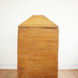 Vintage rattan and wicker storage box