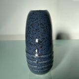Vase lentille en grès bleu