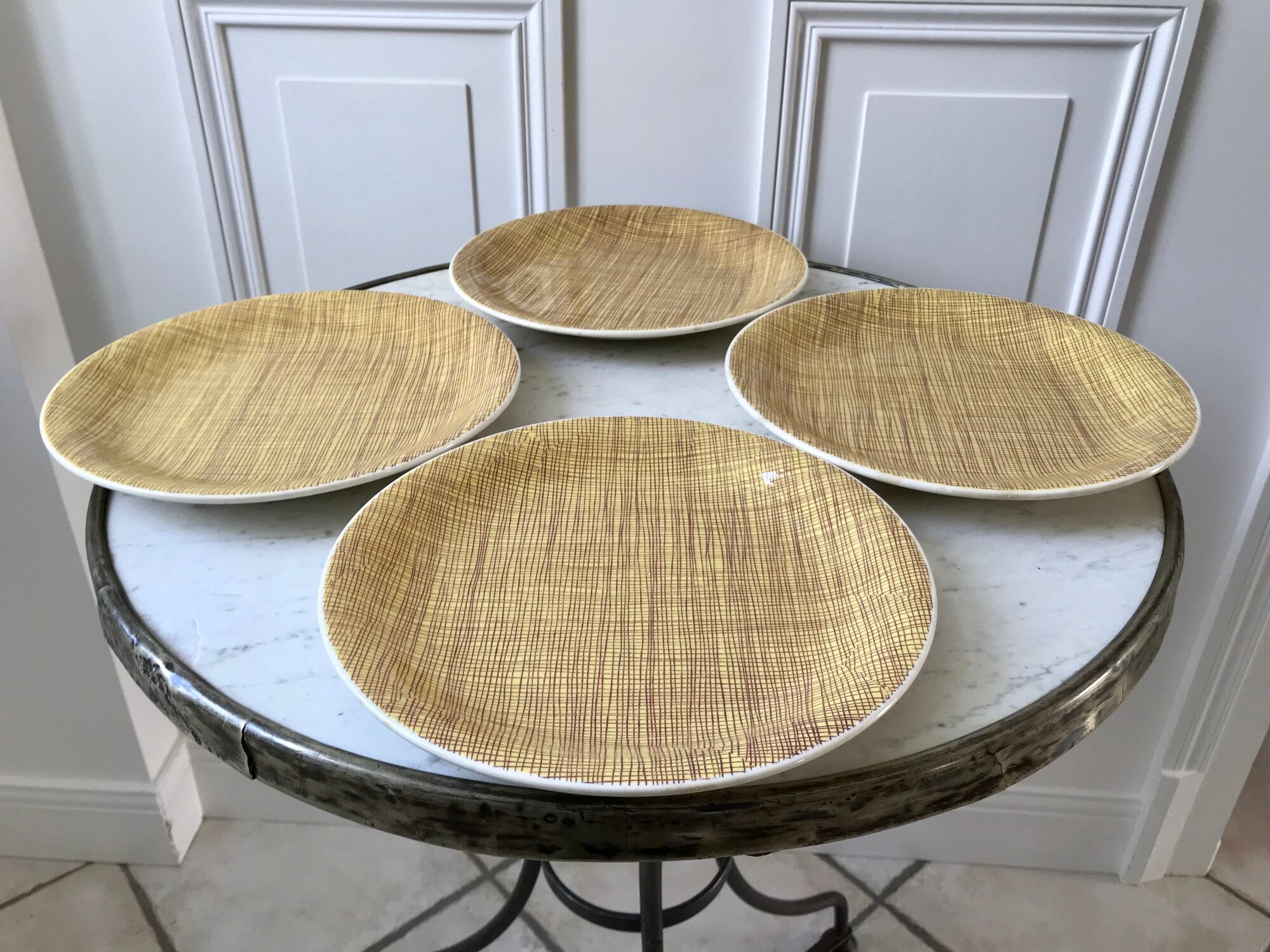 Set of 4 flat plates Villeroy & Boch model "Bern" 50s