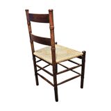 2 chaises en osier Art Déco / École d'Amsterdam / Jac Levee / milieu du siècle