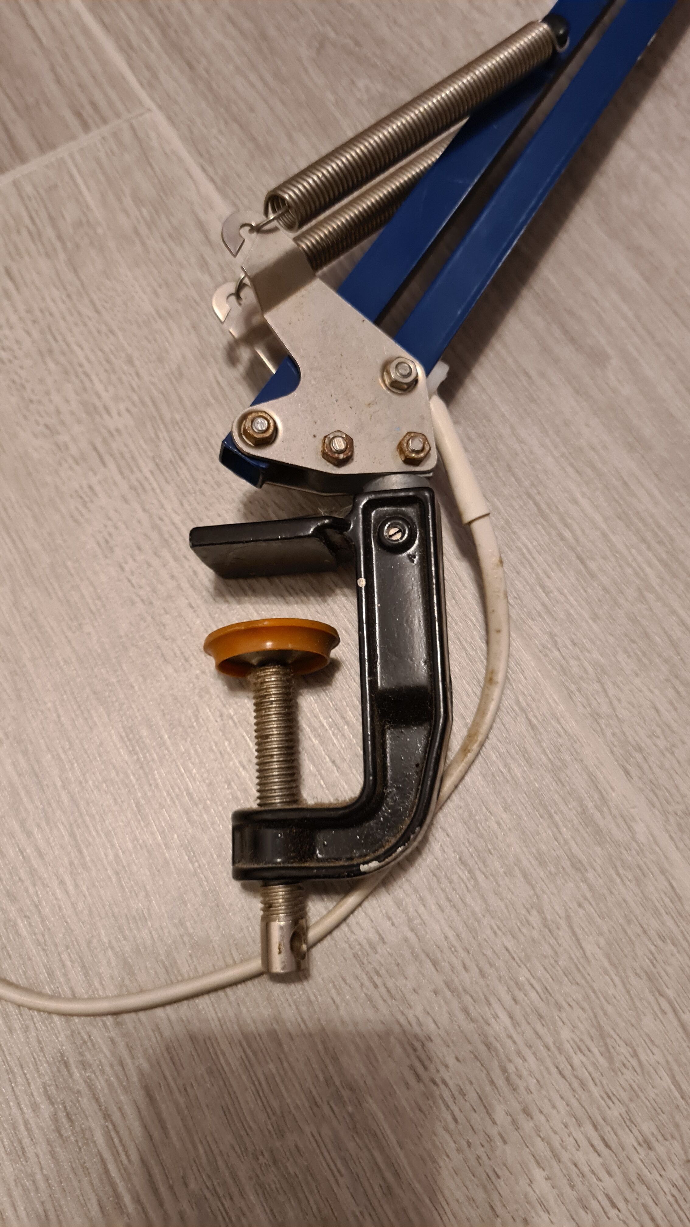 Vintage blue architect lamp