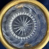 Cut crystal ice bucket – bronze mount