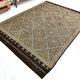 6x9 Yellow Brown Vintage Kilim Rug 199x264Cm