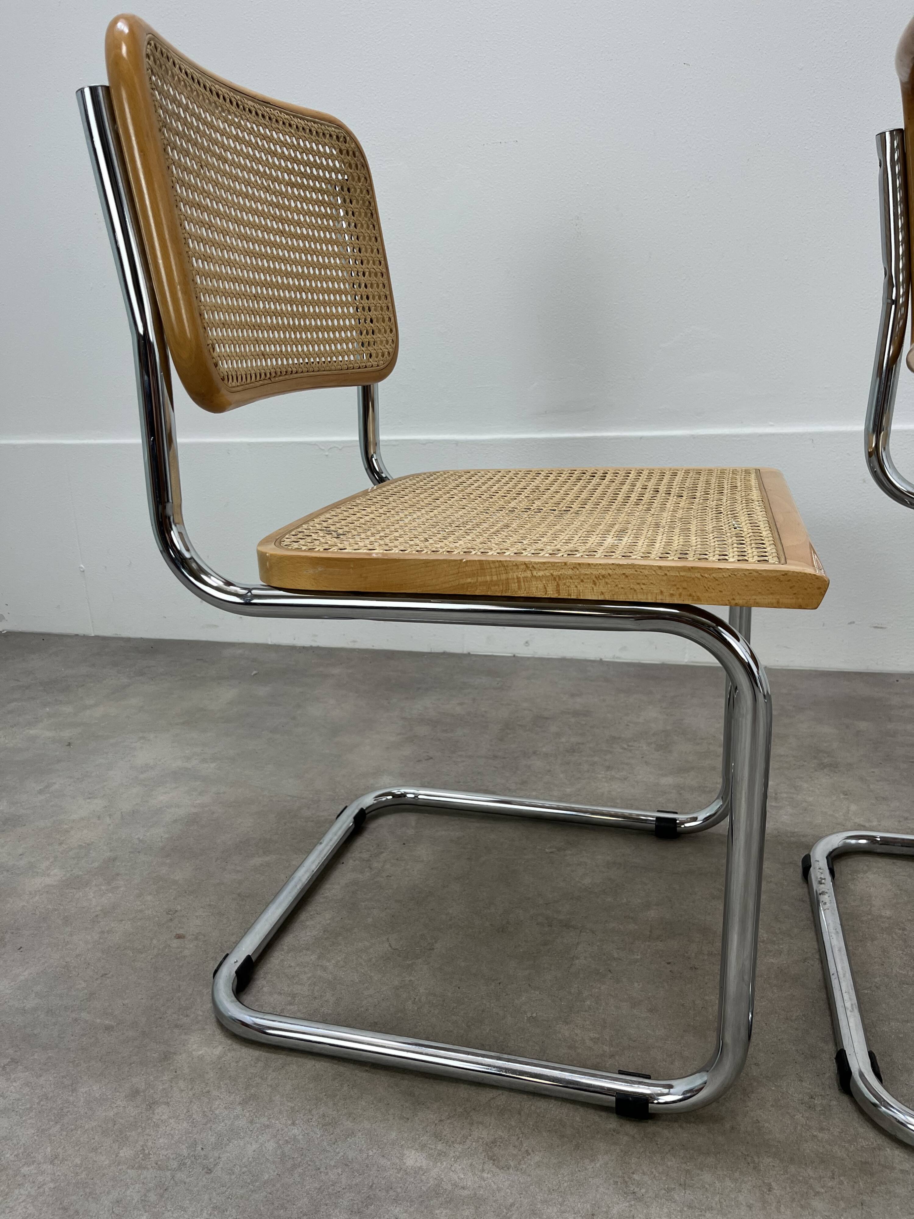 2 Cesca B32 chairs by Marcel Breuer