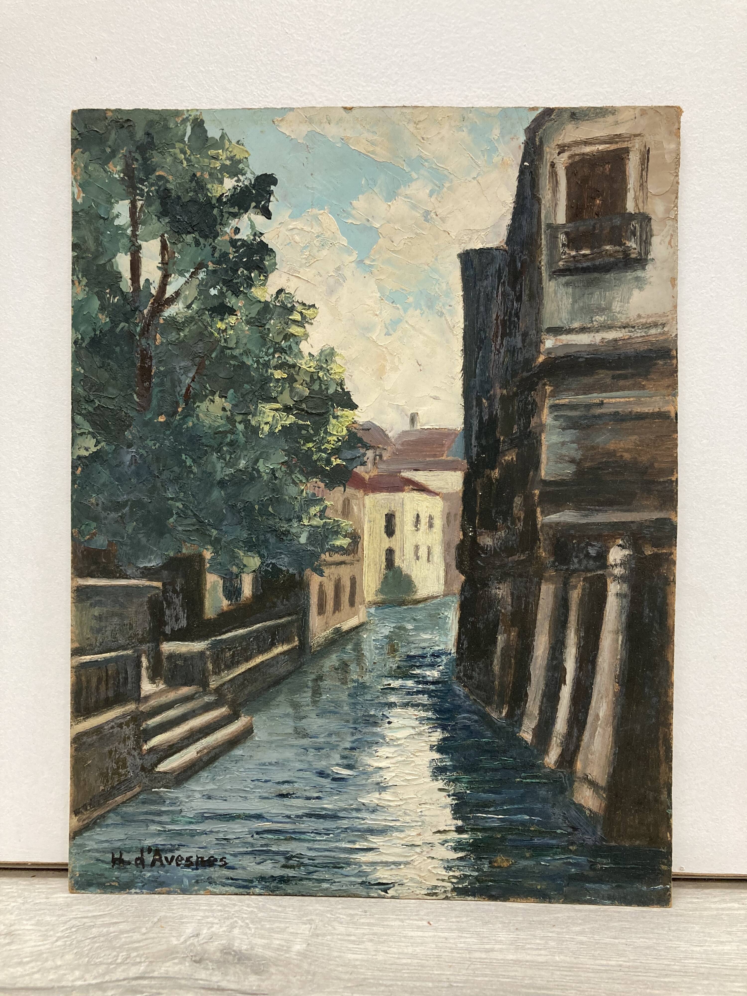 Vintage stream panel oil