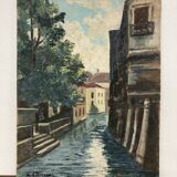 Vintage stream panel oil