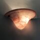 Half-moon wall light in pink glass paste Art Glass 70s 80s