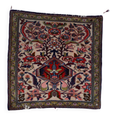 Tapis persan vintage Tabriz fait main, 61 cm x 61 cm, années 1950