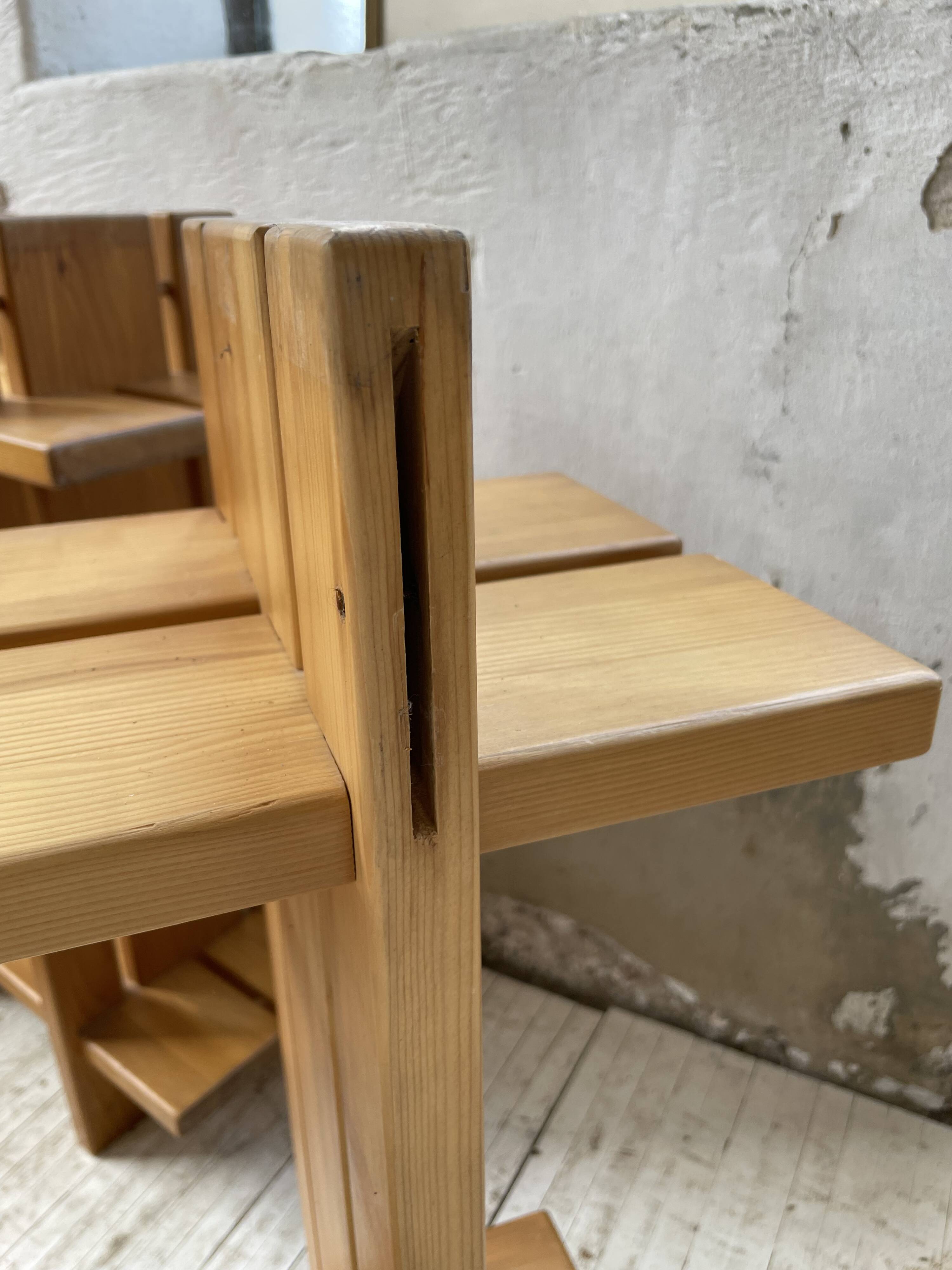 4 solid elm shelves Maison Regain